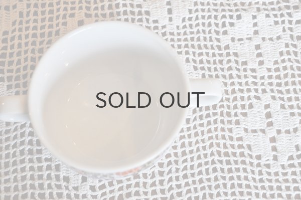 画像4: 【訳あり】ドイツ・BAVARIA両手付スープマグ/オレンジ花