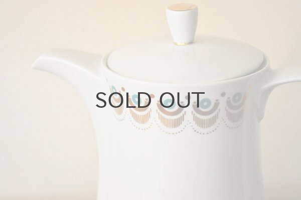 画像4: ドイツ・GDR(東ドイツ)HennebergPorzellan ティーポット/水色丸模様