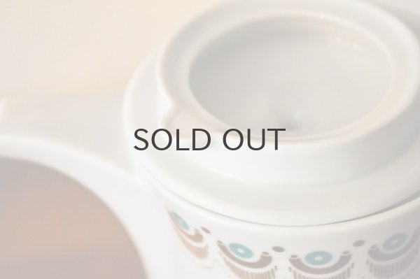 画像5: ドイツ・GDR(東ドイツ)HennebergPorzellan ティーポット/水色丸模様