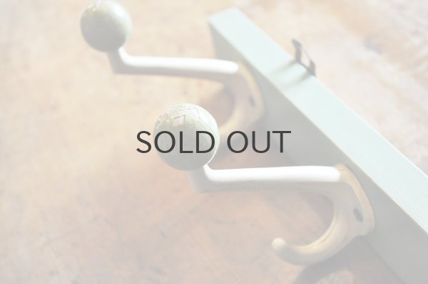 画像4: ドイツ・ヴィンテージ木製4連フック/ミントグリーン