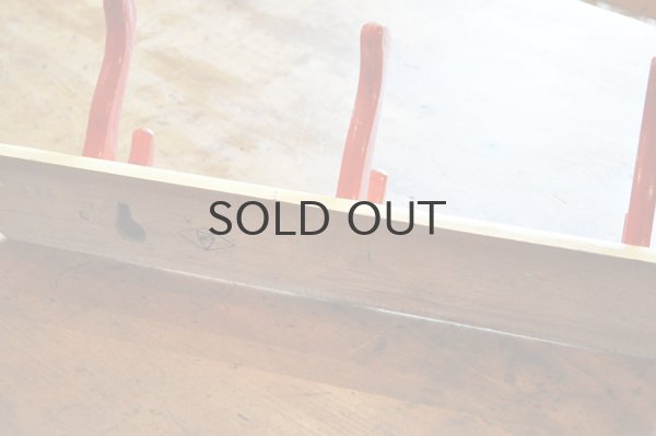 画像3: ドイツ・ヴィンテージ木製3連フック/アイボリー×レッド