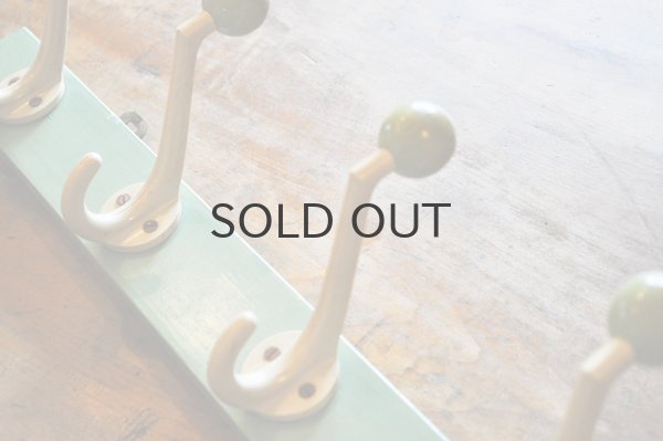 画像5: ドイツ・ヴィンテージ木製4連フック/ミントグリーン