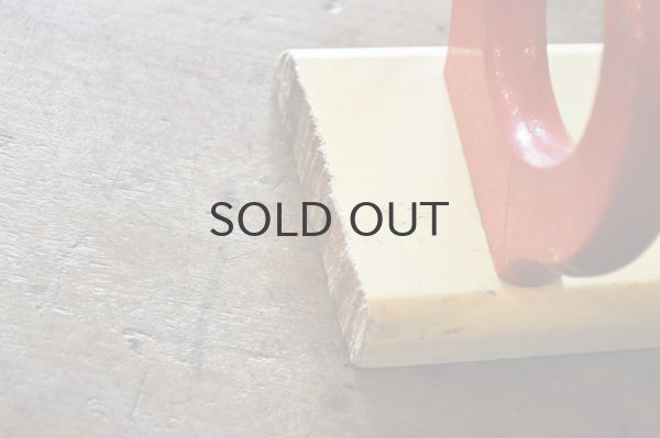 画像6: ドイツ・ヴィンテージ木製3連フック/アイボリー×レッド