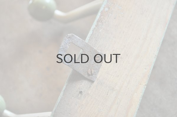 画像8: ドイツ・ヴィンテージ木製4連フック/ミントグリーン