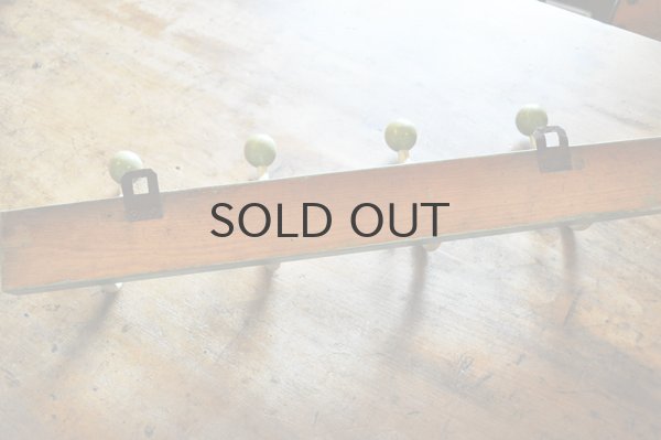 画像7: ドイツ・ヴィンテージ木製4連フック/ミントグリーン