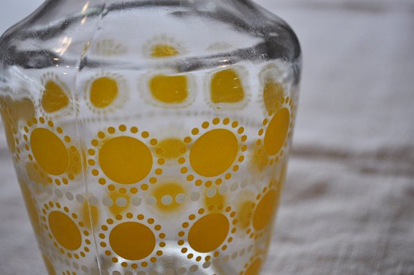 画像3: フランス・ヴィンテージ ガラスボトル&リキュールグラスセット/カラフル