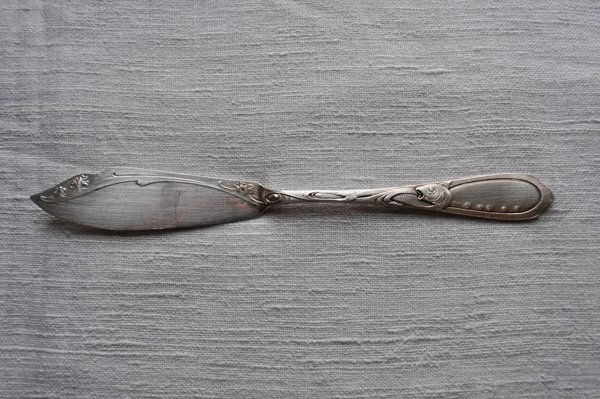 画像1: ドイツ・ヴィンテージ シルバープレート魚料理用ナイフ/フィッシュナイフ