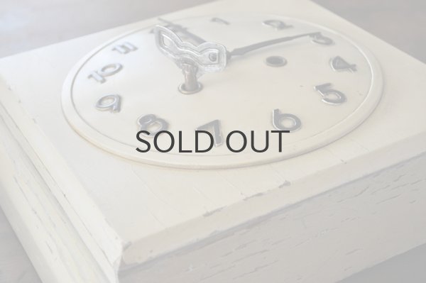 画像6: 【送料無料】チェコ・アンティーク ネジ巻き壁掛け時計/木製/アイボリー