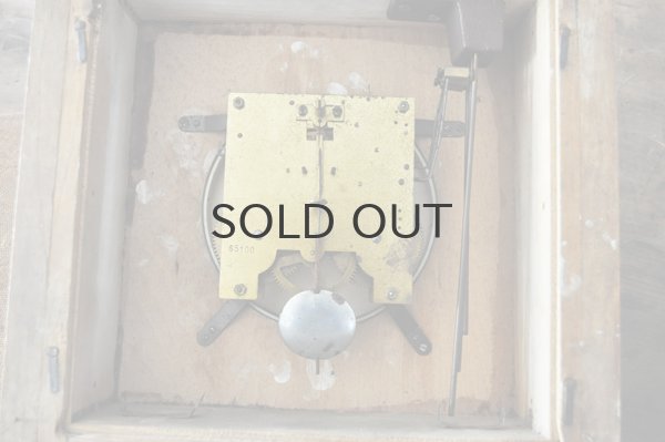 画像4: 【送料無料】チェコ・アンティーク ネジ巻き壁掛け時計/木製/アイボリー