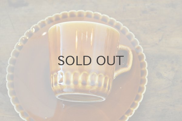 画像3: フランス・Sarreguemines(サルグミンヌ) デミタスC&S/あめ色×山吹