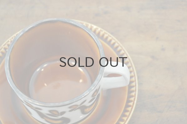 画像3: ベルギー BOCH（ボッホ）カップ＆ソーサー/ステンシル鳥/レアパターンC