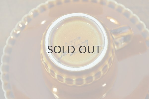 画像4: フランス・Sarreguemines(サルグミンヌ) デミタスC&S/あめ色×山吹