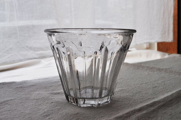 画像1: フランス・アンティーク ガラスジャムポット（瓶）/円錐/(4)