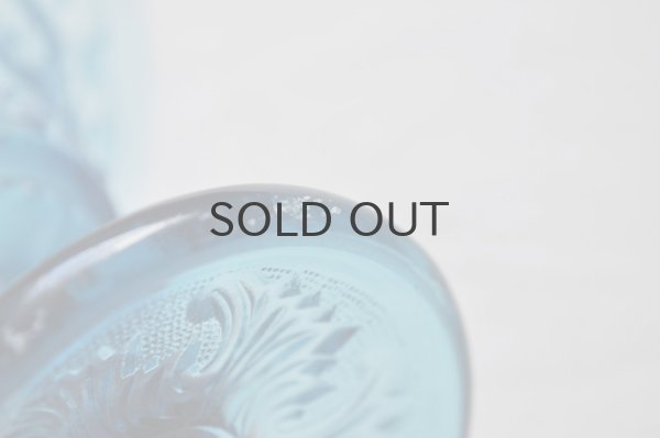 画像6: フランス・アンティーク ガラスのコンポート/ブルー