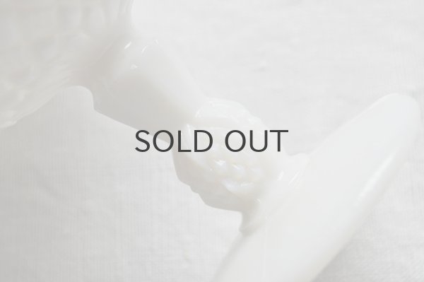 画像4: フランス・アンティーク プレスミルクガラスのコンポート/ホワイト