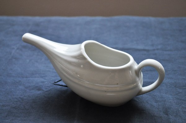 画像1: フランス・アンティーク 陶器 吸い飲み/白釉