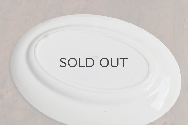 画像6: フランス・アンティーク オーバルプレート/オフ白