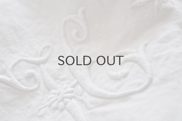 画像6: 【送料無料】フランス・アンティーク リネンシーツ/モノグラム刺繍/HC花文字