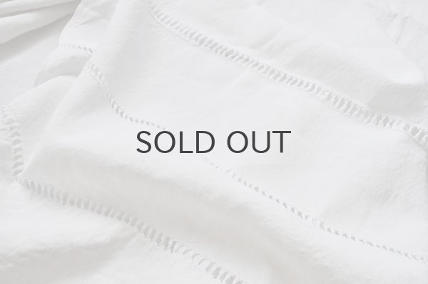 画像6: 【送料無料】フランス・アンティーク リネンシーツ/モノグラム刺繍/HC＋花刺繍