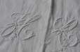 画像5: 【送料無料】フランス・アンティーク リネンシーツ/モノグラム刺繍/HC＋花刺繍