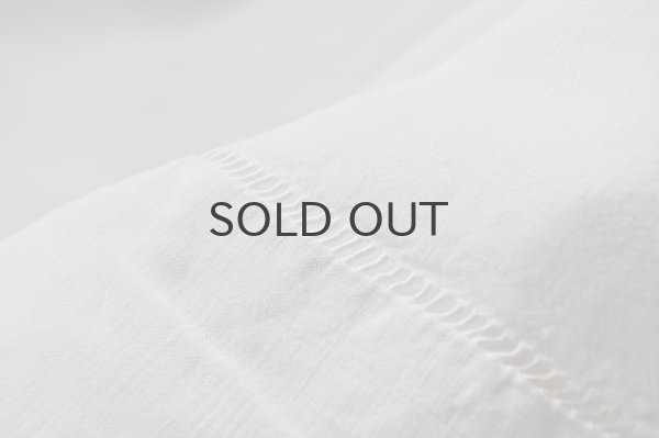 画像5: フランス・アンティーク コットンリネンシーツ/モノグラム刺繍/yp花文字　