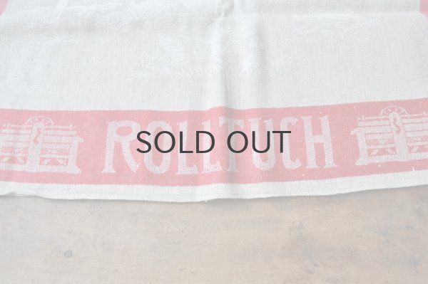 画像4: ドイツ・ヴィンテージ リネンクロス/織柄/小人とキノコ/ROLLTUCH