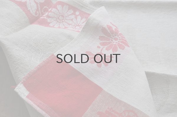 画像6: ドイツ・ヴィンテージ リネンクロス/織柄/小人とキノコ/ROLLTUCH