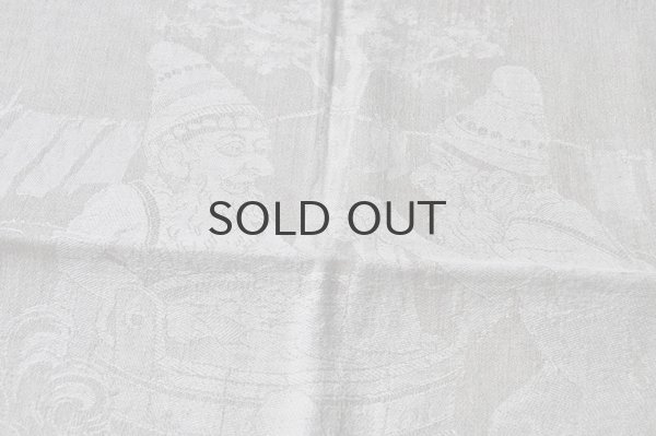 画像3: ドイツ・ヴィンテージ リネンクロス/織柄/小人とキノコ/ROLLTUCH