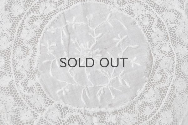 画像6: フランス・アンティークレース スクエア/繊細 穴あり