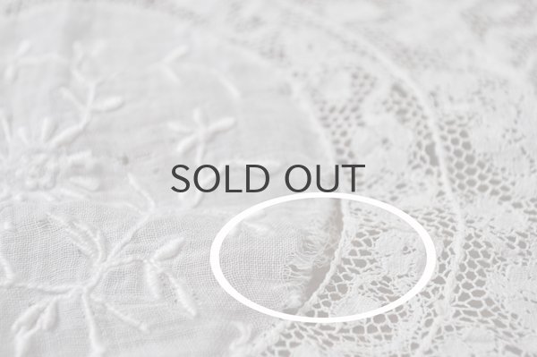 画像7: フランス・アンティークレース スクエア/繊細 穴あり