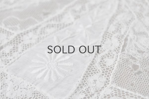 画像5: フランス・アンティークレース スクエア/繊細 穴あり