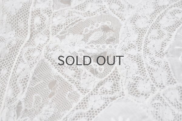 画像4: フランス・アンティークレース スクエア/繊細 穴あり