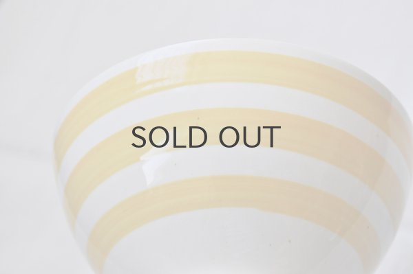 画像3: ベルギー・BOCH（ボッホ）B.F.Kカフェオレボウル/イエローボーダー