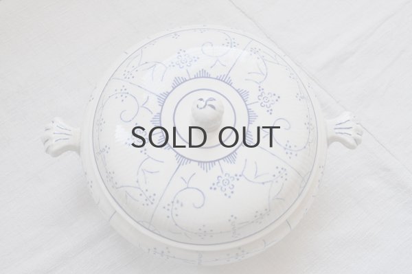 画像3: ベルギー・BOCH（ボッホ） サキソニー（ブルーフルーテッド）柄　スーピエール