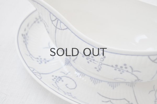 画像6: ベルギー・BOCH（ボッホ） サキソニー（ブルーフルーテッド）柄　ソーシエール