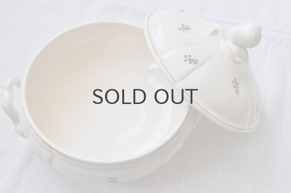 画像3: フランス・アンティーク SARREGUEMINES（サルグミンヌ）花リム スーピエール/花柄