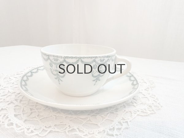 画像1: フランス・アンティーク  サンタマン　ガーランド模様C&S