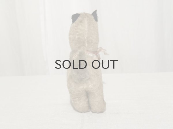 画像7: ドイツ・ヴィンテージ 猫のぬいぐるみ/グリーンアイ/16.5cm