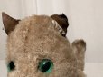 画像6: ドイツ・ヴィンテージ 猫のぬいぐるみ/グリーンアイ/16.5cm