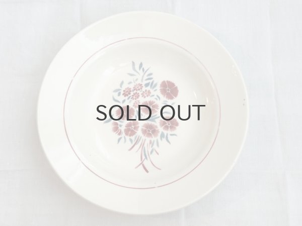 画像1: フランス・アンティーク　バドンビレー深皿　撫子