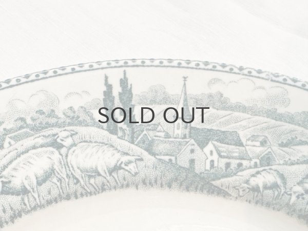 画像3: フランス・サンタマン窯　LAITIERE 酪農家シリーズ/平皿　ヒツジ飼い