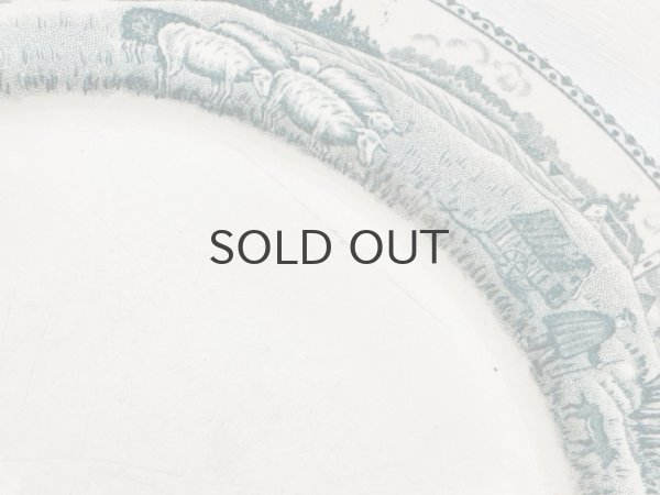 画像4: フランス・サンタマン窯　LAITIERE 酪農家シリーズ/平皿　ヒツジ飼い