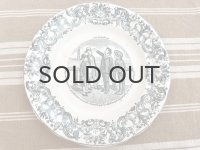 フランス・GIEN（ジアン）絵皿/グリザイユ/トーキングプレート