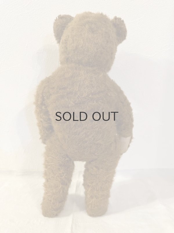 画像4: ドイツ・ヴィンテージ テディベア びっくり顔のこげ茶くん 38cm