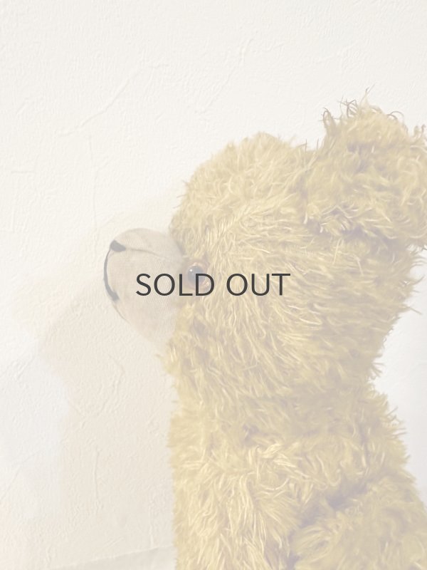 画像5: ドイツ・ヴィンテージ テディベア　平たいイエロークマちゃん　48cm