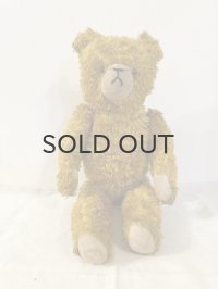 ドイツ・ヴィンテージ テディベア　平たいイエロークマちゃん　48cm
