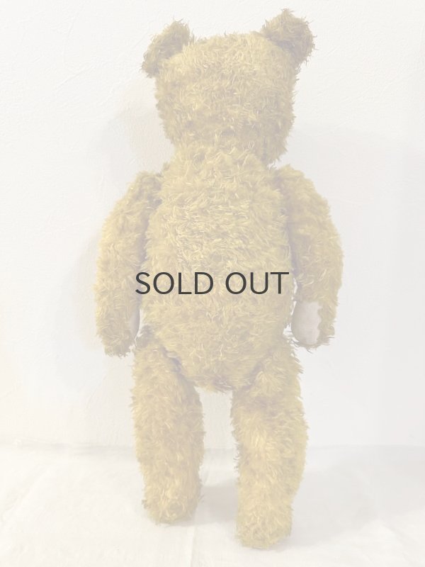 画像4: ドイツ・ヴィンテージ テディベア　平たいイエロークマちゃん　48cm