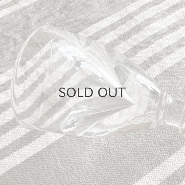 画像3: フランス・アンティーク リキュールグラス　トロンプルイユ　1900年初期　三角厚底