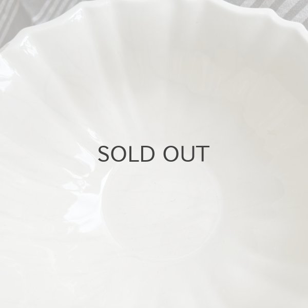 画像4: フランス・ギサギザリムのサラダボウル/エクリュ/窯元不明