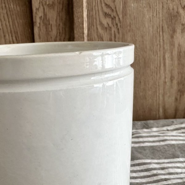 画像3: フランス・アンティーク 大きなコンフィチュールポット 白